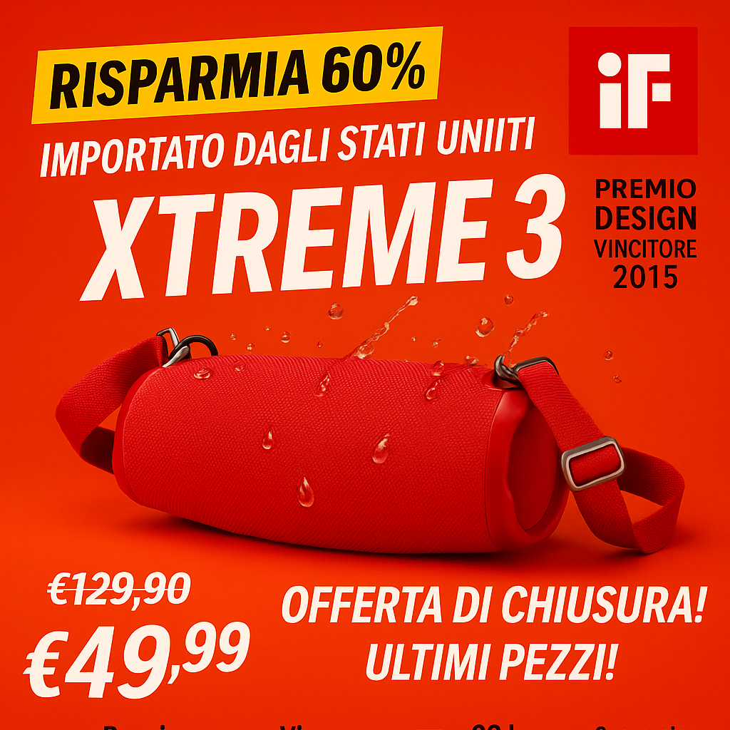 OLD 🔊 POTENZA E SUONO INCREDIBILE L'ALTOPARLANTE XTREME 3 XL È ARRIVATO +1 Anno di Abbonamento a Spotify Premium Gratis 🔥