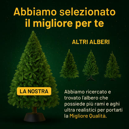 🎄 Kit Albero di Natale 90 cm Voluminoso + Luci LED Premium ✨ per il Miglior Natale di Sempre 🎅🏼❤️