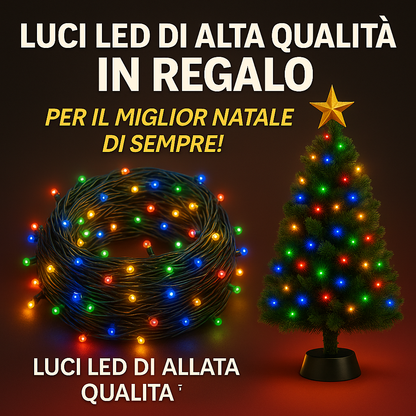 🎄 Kit Albero di Natale 90 cm Voluminoso + Luci LED Premium ✨ per il Miglior Natale di Sempre 🎅🏼❤️
