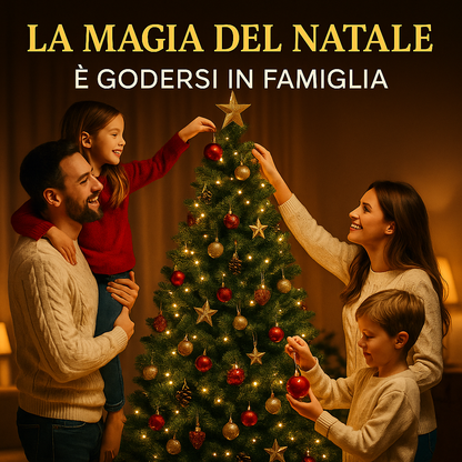 🎄 Kit Albero di Natale 90 cm Voluminoso + Luci LED Premium ✨ per il Miglior Natale di Sempre 🎅🏼❤️